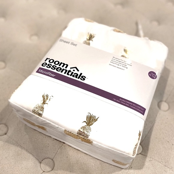 🍍Gold Pineapple Twin Sheet Set - Picture 2 of 4